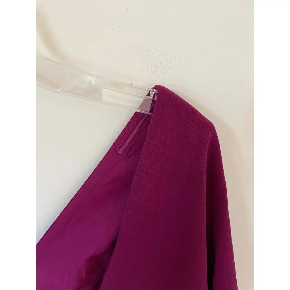 Dress the Population Open Back Midi Dress Plum Purple Size Small NEW